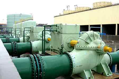 KPS系列单级双吸离心泵在镇海炼化使用现场